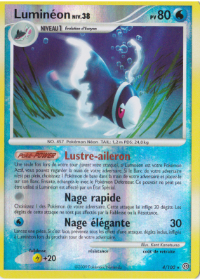 Carte Pokémon Luminéon 4/100 Holographique Tempête