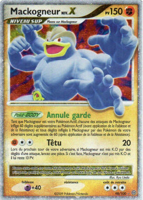 Carte Pokémon Mackogneur NIV.X 98/100 NIV.X Tempête
