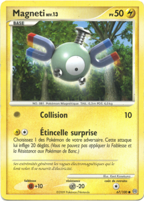 Carte Pokémon Magneti 67/100 Commune Tempête