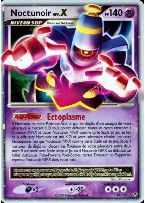 Carte Pokémon Noctunoir NIV.X 96/100 NIV.X Tempête