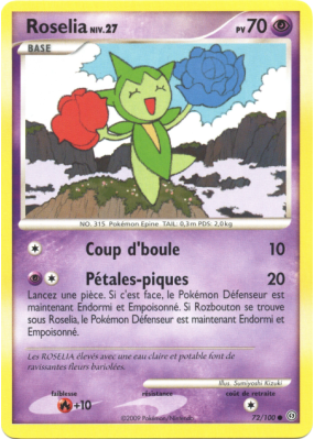Carte Pokémon Roselia 72/100 Commune Tempête