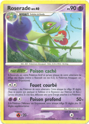 Carte Pokémon Roserade 23/100 Rare Tempête