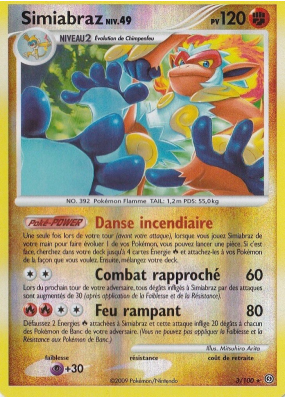 Carte Pokémon Simiabraz 3/100 Holographique Tempête