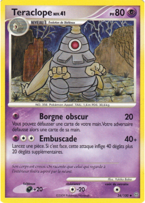 Carte Pokémon Teraclope 34/100 Peu commune Tempête