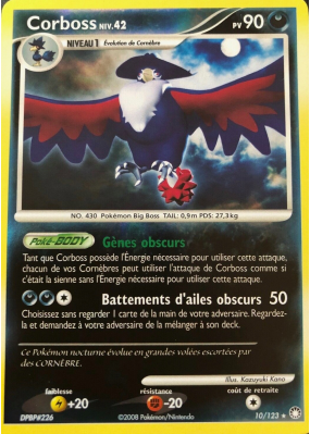 Carte Pokémon Corboss 10/123 Holographique Trésors Mystérieux
