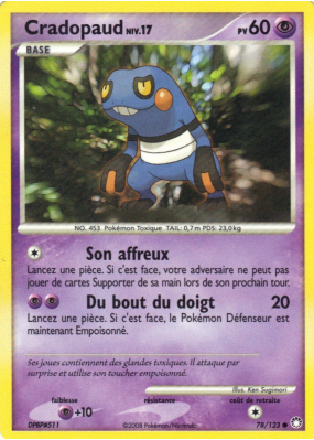 Carte Pokémon Cradopaud 78/123 Commune Trésors Mystérieux