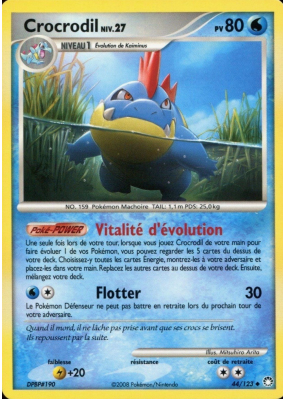 Carte Pokémon Crocrodil 44/123 Peu commune Trésors Mystérieux