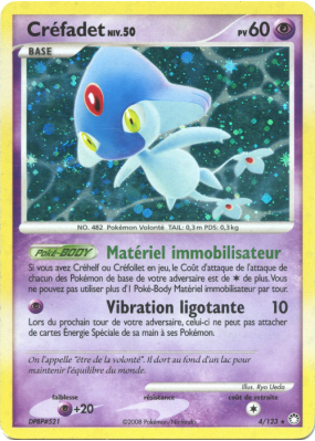 Carte Pokémon Créfadet 4/123 Holographique Trésors Mystérieux