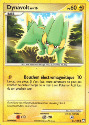 Carte Pokémon Dynavolt 81/123 Commune Trésors Mystérieux