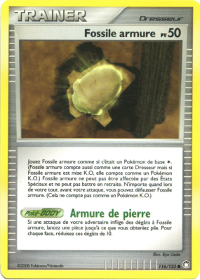 Carte Pokémon Fossile armure 116/123 Commune Trésors Mystérieux