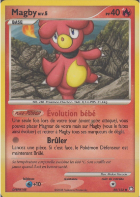 Carte Pokémon Magby 88/123 Commune Trésors Mystérieux