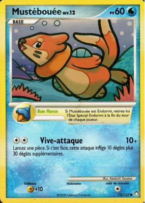 Carte Pokémon Mustébouée 75/123 Commune Trésors Mystérieux
