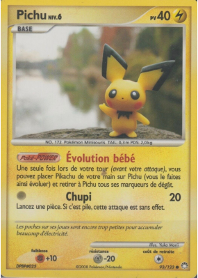 Carte Pokémon Pichu 93/123 Commune Trésors Mystérieux