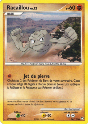 Carte Pokémon Racaillou 84/123 Commune Trésors Mystérieux
