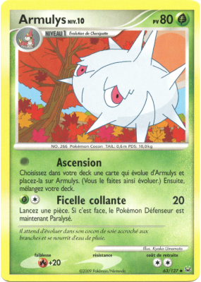 Carte Pokémon Armulys 63/127 Peu commune Platine (JCC)