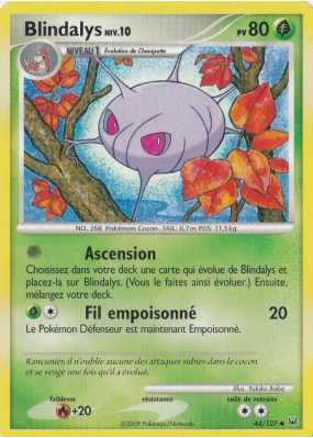 Carte Pokémon Blindalys 44/127 Peu commune Platine (JCC)