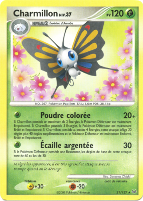 Carte Pokémon Charmillon 21/127 Rare Platine (JCC)