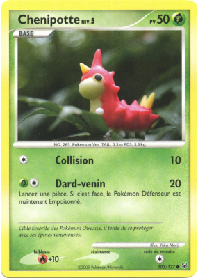 Carte Pokémon Chenipotte 103/127 Commune Platine (JCC)