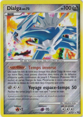 Carte Pokémon Dialga 5/127 Holographique Platine (JCC)