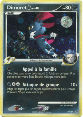 Carte Pokémon Dimoret G 17/111 Holographique Platine (JCC)