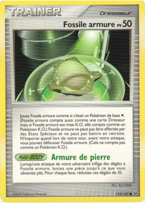 Carte Pokémon Fossile armure 119/127 Peu commune Platine (JCC)