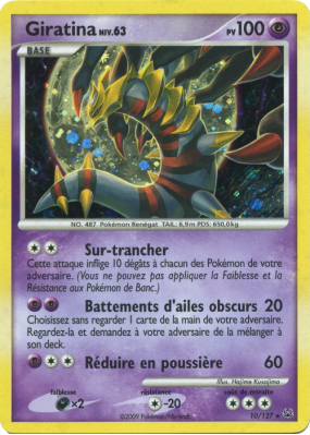 Carte Pokémon Giratina 10/127 Holographique Platine (JCC)