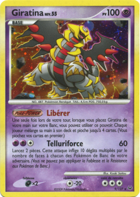 Carte Pokémon Giratina 9/127 Holographique Platine (JCC)