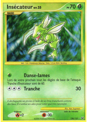 Carte Pokémon Insécateur 130/127 Ultra Rare Platine (JCC)