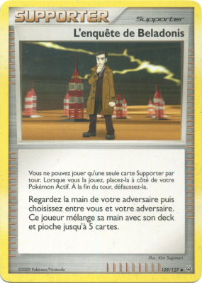 Carte Pokémon L'enquête de Beladonis 109/127 Peu commune Platine (JCC)