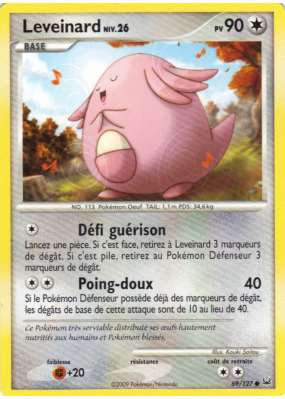 Carte Pokémon Leveinard 69/127 Commune Platine (JCC)