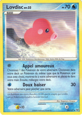 Carte Pokémon Lovdisc 35/133 Rare Platine (JCC)
