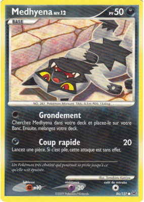 Carte Pokémon Medhyena 86/127 Commune Platine (JCC)