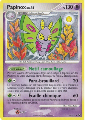 Carte Pokémon Papinox 25/127 Rare Platine (JCC)