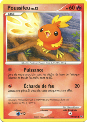 Carte Pokémon Poussifeu 99/127 Commune Platine (JCC)