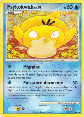 Carte Pokémon Psykokwak 87/127 Commune Platine (JCC)