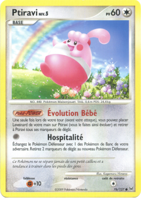 Carte Pokémon Ptiravi 76/127 Commune Platine (JCC)