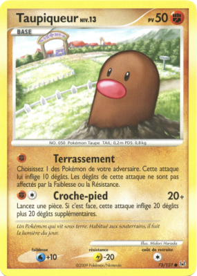 Carte Pokémon Taupiqueur 72/127 Commune Platine (JCC)