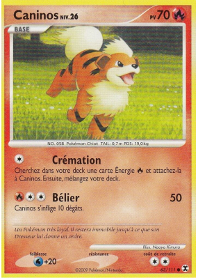 Carte Pokémon Caninos 63/111 Commune Rivaux Émergeants