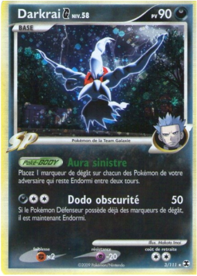 Carte Pokémon Darkrai G 3/111 Holographique Rivaux Émergeants