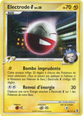 Carte Pokémon Electrode G 39/111 Peu commune Rivaux Émergeants