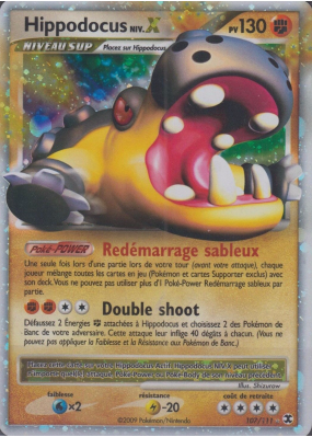 Carte Pokémon Hippodocus NIV.X 107/111 NIV.X Rivaux Émergeants
