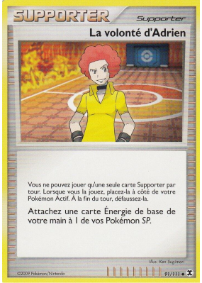 Carte Pokémon La volonté d'Adrien 91/111 Peu commune Rivaux Émergeants