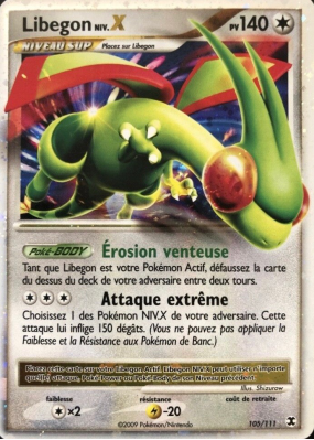 Carte Pokémon Libegon NIV.X 105/111 NIV.X Rivaux Émergeants