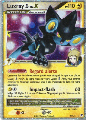 Carte Pokémon Luxray GL NIV.X 109/111 Collection Classique Rivaux Émergeants