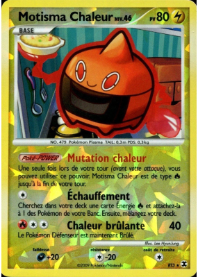 Carte Pokémon Motisma Chaleur RT3 Rare Rivaux Émergeants