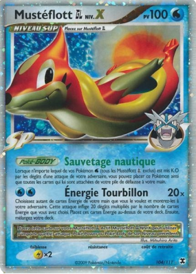 Carte Pokémon Mustéflott GL NIV.X 104/111 NIV.X Rivaux Émergeants