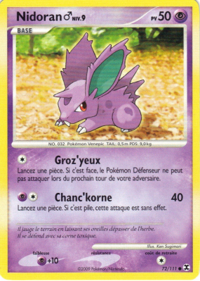 Carte Pokémon Nidoran♂ 72/111 Commune Rivaux Émergeants