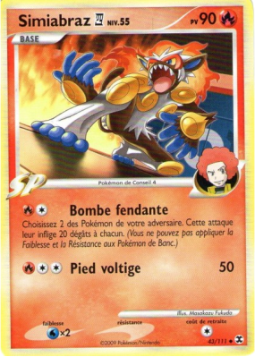 Carte Pokémon Simiabraz 4 43/111 Peu commune Rivaux Émergeants