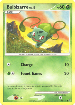 Carte Pokémon Bulbizarre 93/147 Commune Vainqueurs Suprêmes