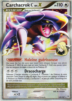 Carte Pokémon Carchacrok C NIV.X 145/147 Collection Classique Vainqueurs Suprêmes